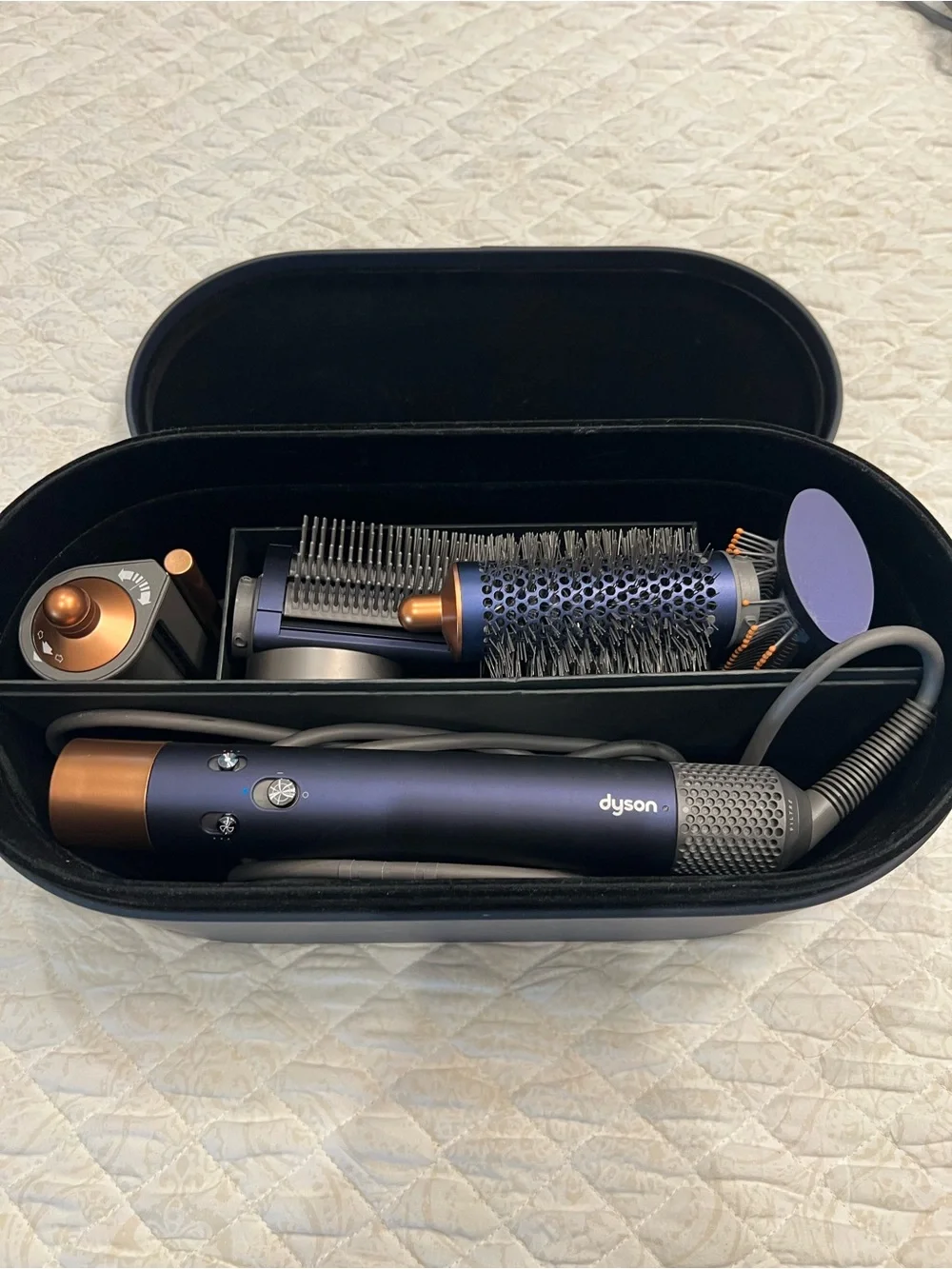 Dyson Airwrap Styler Long Prussia Blue/Copper Hair Styling w/Attachments & Box
